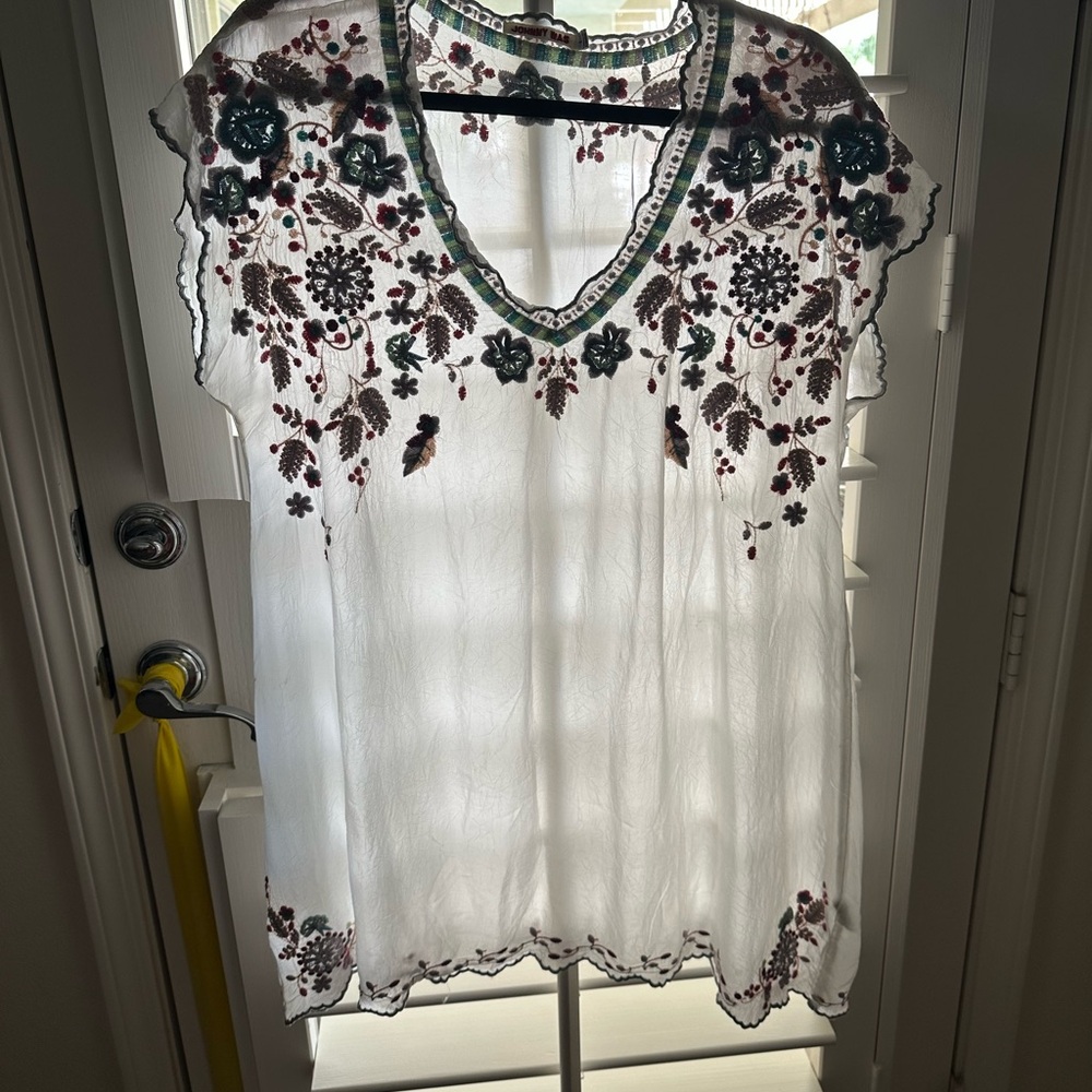 Johnny Was embroidered top